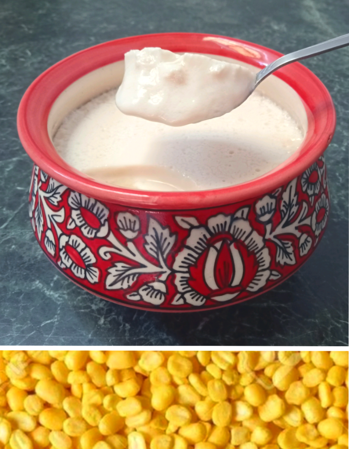 Make vegan curd starter with yellow moong dal 